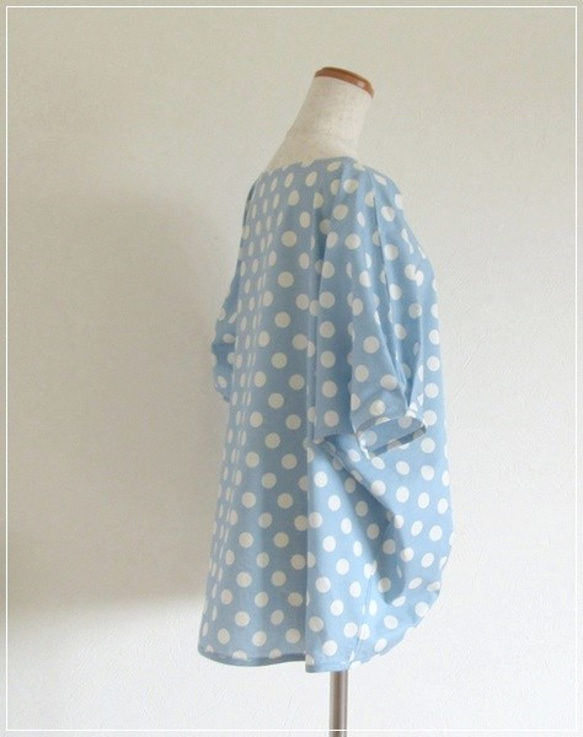 light blue* みずたまドレーププルオーバー 5枚目の画像