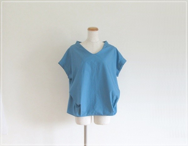 【特集掲載】marine blue* フロントタックブラウス