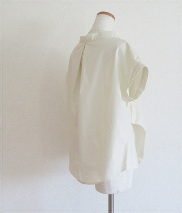 【再販】アイボリー* フロントタックブラウス 5枚目の画像