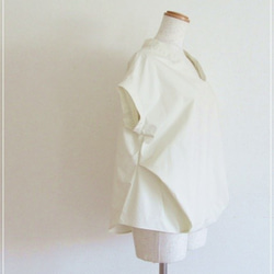 【再販】アイボリー* フロントタックブラウス 7枚目の画像