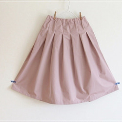 【再販】さくら色* リボンつきタックギャザースカート 4枚目の画像