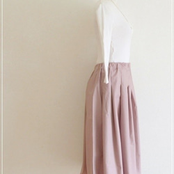 【再販】さくら色* リボンつきタックギャザースカート 9枚目の画像