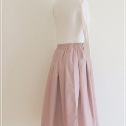 【再販】さくら色* リボンつきタックギャザースカート 10枚目の画像