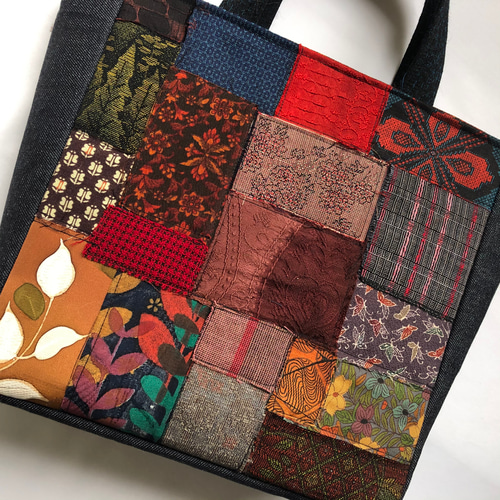 一点物・着物リメイク・パッチワークのバッグ トートバッグ SUGIRIE
