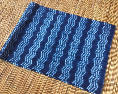 藍染手ぬぐい 杢目絞り ハンカチ・手ぬぐい 染工房 瑛順 通販 7743115
