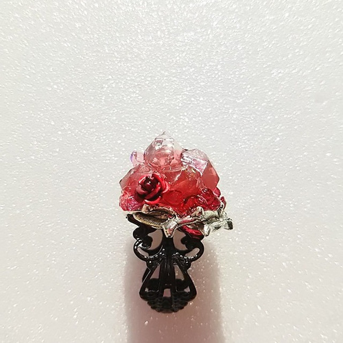 薔薇水晶・紅(リング) ローズ クリスタル 指輪 ゴシック系 V系