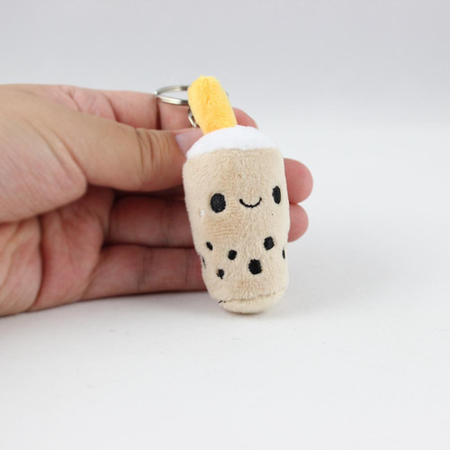 かわいいタピオカミルクティー | プラッシュ素材 人形キーホルダー