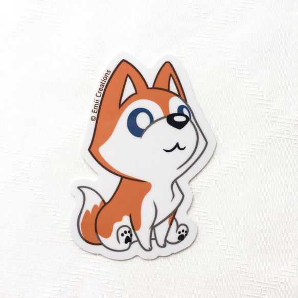Cute Husky Dog Sticker 4枚目の画像