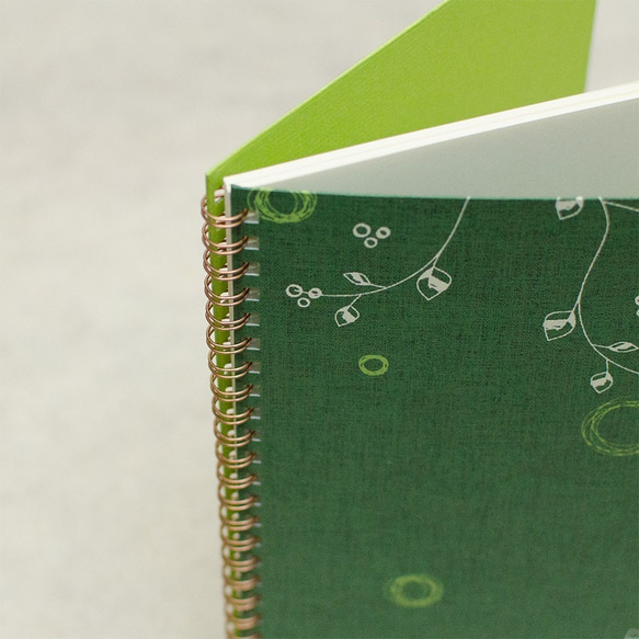*可定制的手工印刷/手動裝訂筆記本A5“常綠” 第3張的照片