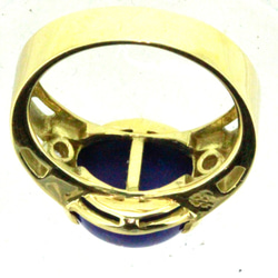 　K18　天然ラピスラズリー（DIA0.10CT)　RING（指輪） 7枚目の画像