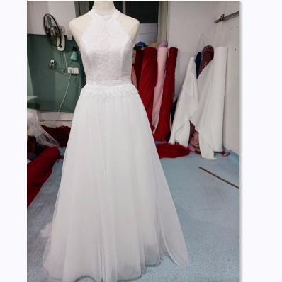 ホルターネック レース チュール Aライン ウエディングドレス プリンセスライン ドレスワンピース結婚式、発表会、演奏会 17,395円