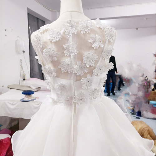 ミニドレス イブニングドレス ミディアムドレス ホワイト レース  