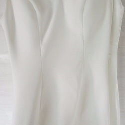 エレガント  ウエディングドレス  ホワイト  ミニトレーン/短トレーン  キャミソール  エレガント  細見えシルエ 5枚目の画像
