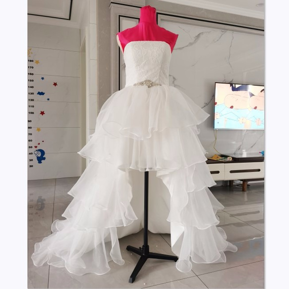 高品質！パーティードレス ウエディングドレス ベアトップ フィッシュ  