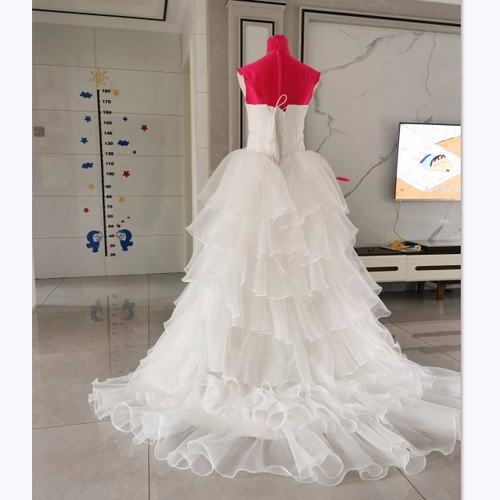 高品質！パーティードレス ウエディングドレス ベアトップ フィッシュ  