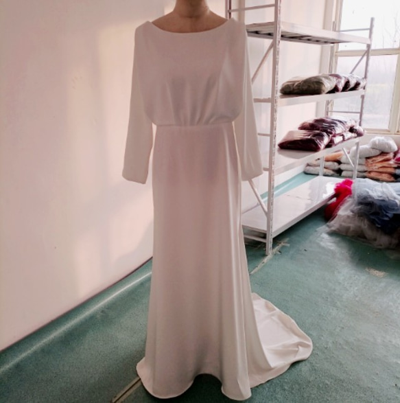 エレガント ウエディングドレス パーティードレス ミニトレーン/短  