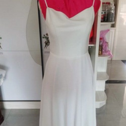 高品質！ ウエディングドレス ホワイト ショートトレーン ボレロ付き  