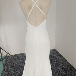 高品質！  ウエディングドレス ホワイト マーメイドライン トレーン 4枚目の画像