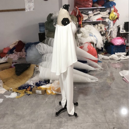 高品質！ ウエディングドレス ケープ風ドレス スリット オフショルダー  