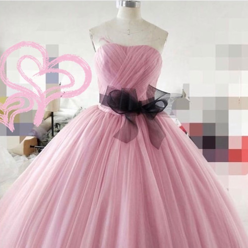 おしゃれ上級者に人気！ カラードレス ピンクソフィア ソフトチュール  