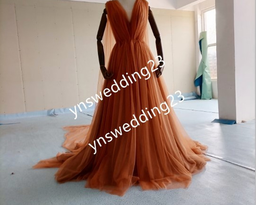 YNS 弱から WEDDING テラコッタ オレンジ カラードレス YNS 弱から WEDDING テラコッタ オレンジ カラードレス