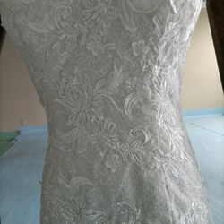 高質量！婚紗3D立體蕾絲刺繡胡桃扣預拍第二方新娘 第3張的照片