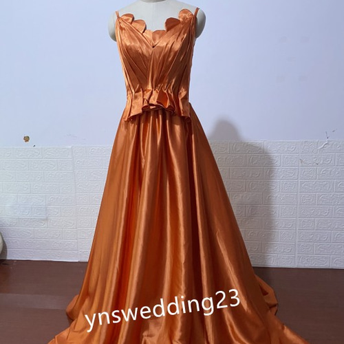 ウエディングドレス テラコッタドレス ウェディング 前撮り 二次会  