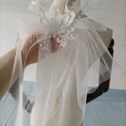 ヘアアクセサリー 髪飾り 結婚式ヘッドドレス　ウエディングドレス 2枚目の画像