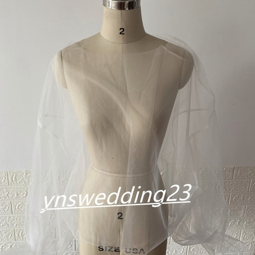ウェディングドレス専用 ボレロ シースルーボレロ ドロップショルダー