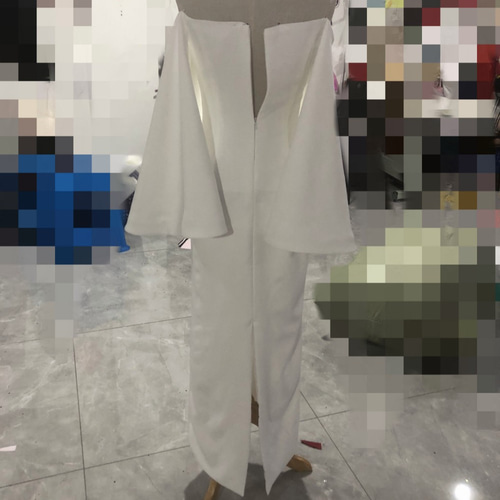 上品！ ウエディングドレス オフショルダー ロング フレア袖 抜群 2次  