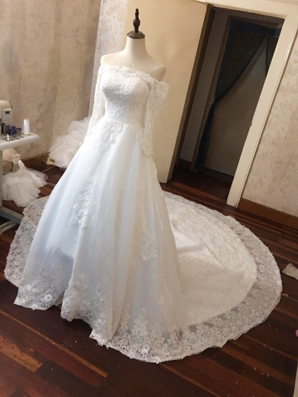 ウェディングドレス オフショルダー エレガント 結婚式 前撮り ウェディングドレス 結婚式 挙式 オフショルダー シンプル 20代