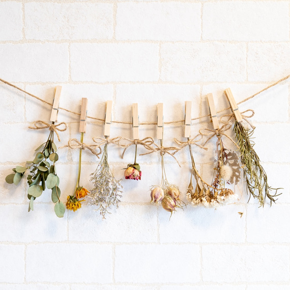 ハーブを楽しめる ドライフラワー ガーランド no.3 ドライフラワー Yu  