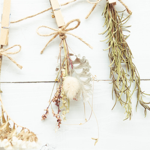 No.203d♡秘密の花園♡ドライフラワーのガーランド♡7点セット♡ No.203d♡秘密の花園♡ドライフラワーのガーランド♡7点セット♡