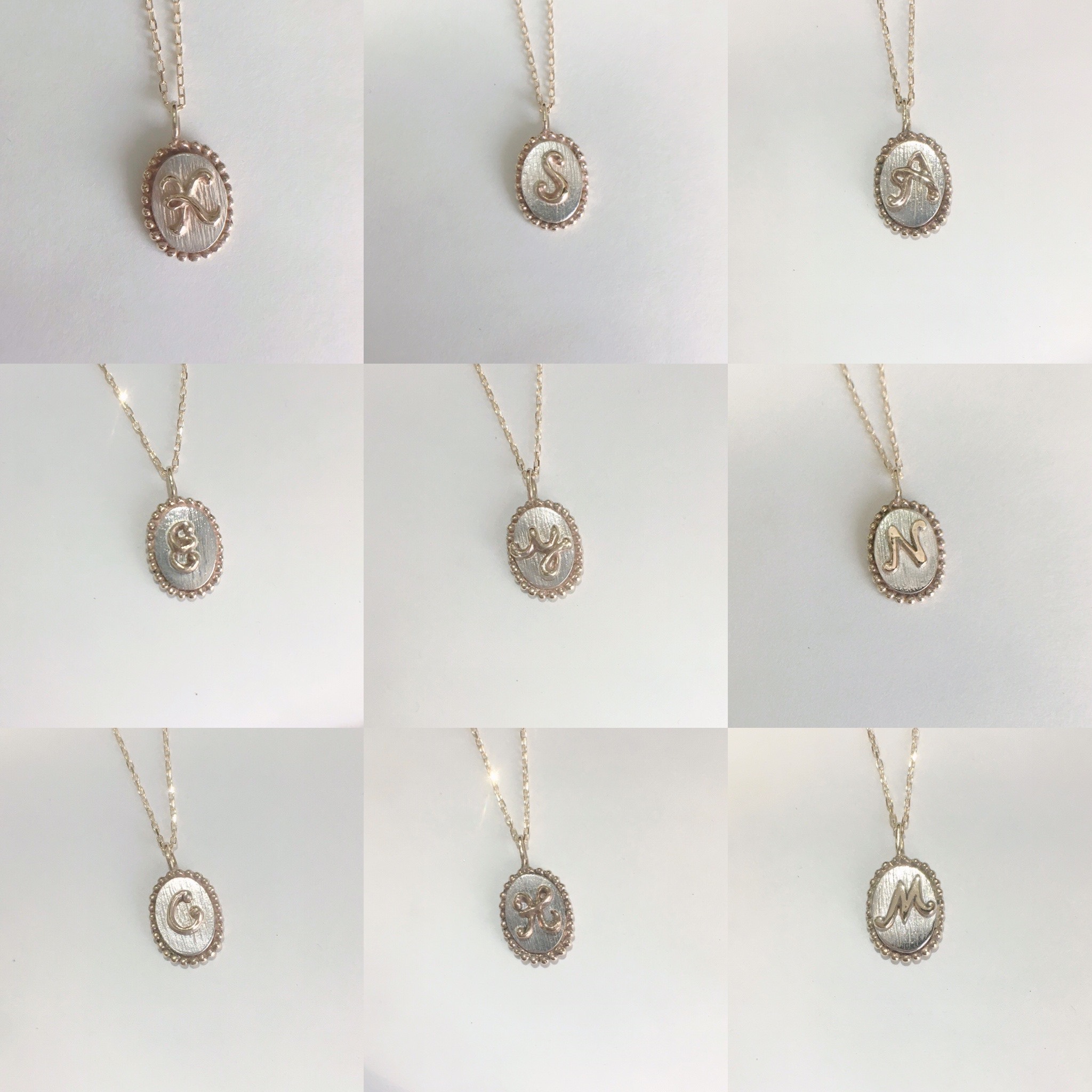 イニシャルペンダント K10Y/SILVER