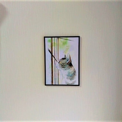 イラストフレーム壁掛けA4版「ネコの横顔」 3枚目の画像