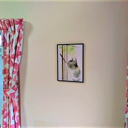 イラストフレーム壁掛けA4版「ネコの横顔」 4枚目の画像