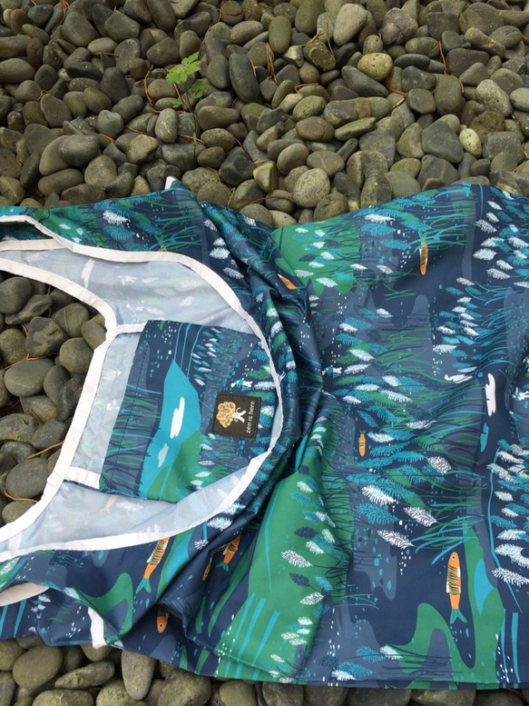 河床秋色印花/風衣布防潑水環保購物袋 第4張的照片