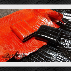 内装特別仕様】【ポロサス】スモールクロコダイル(6色)3つ折り