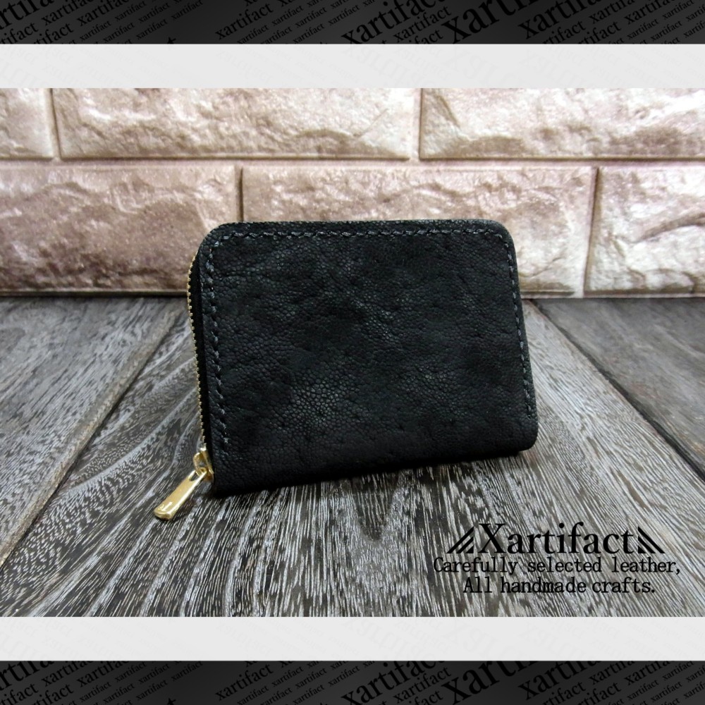 【フルカラーオーダー】エレファントレザー(２色)×内装(４種類)ファスナー式コインケース【総手縫い】