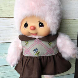 628 チムたん モンチッチ S サイズ ワンピース ぬいぐるみ amedamatoys