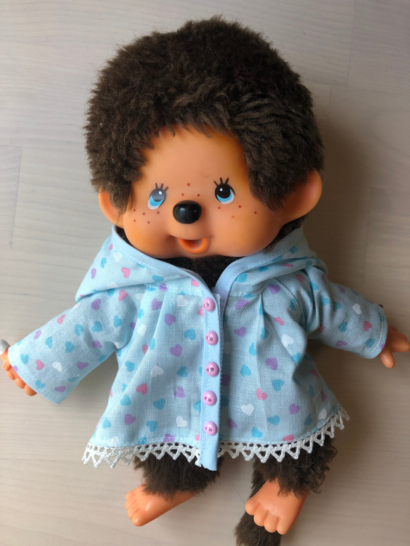 638モンチッチ のパーカー 水色のハート ぬいぐるみ amedamatoys 通販