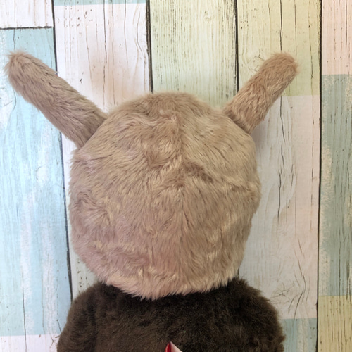 722モンチッチ S サイズ うさぎ頭巾 ぬいぐるみ amedamatoys