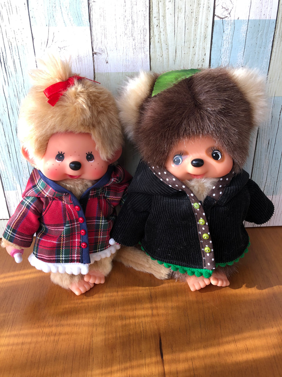 あぃる様】タヌタヌとモンチッチ のお洋服 ぬいぐるみ amedamatoys