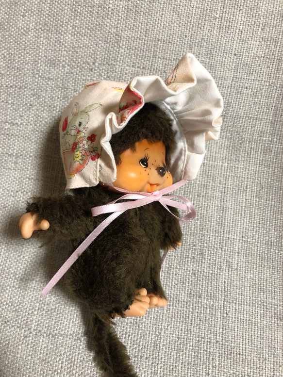 モンチッチ 帽子マイチッチ サイズのボンネット(ウサギさん