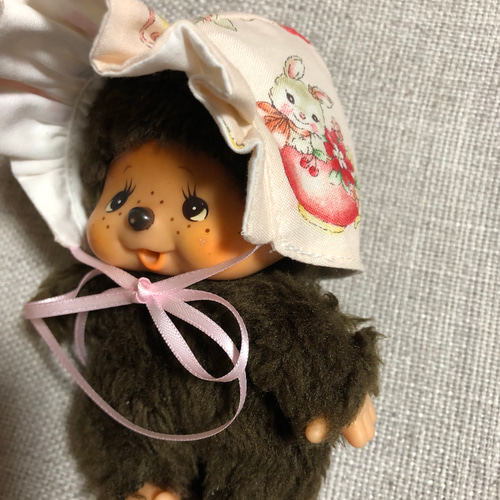 モンチッチ 帽子マイチッチ サイズのボンネット(ウサギさん