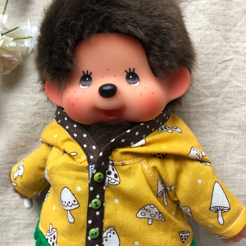 キノコのパーカー モンチッチ サイズ ぬいぐるみ amedamatoys