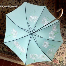 【晴雨兼用傘】手描き染め 春さんぽ 1枚目の画像