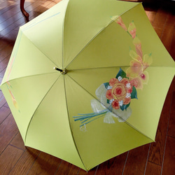送料無料【晴雨兼用傘】手描き薔薇の花束を。。 4枚目の画像
