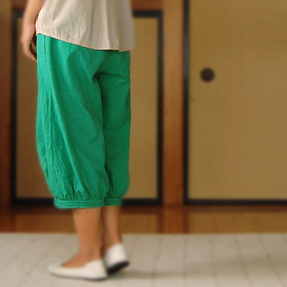 [ trouser LOU ] Green Cotton (L) 3枚目の画像