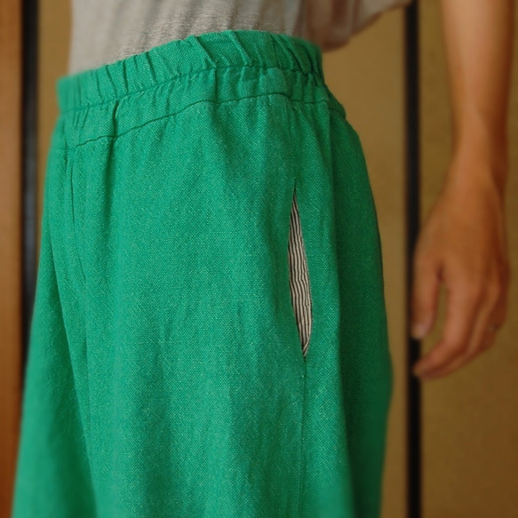 [ trouser LOU ] Green Cotton (L) 5枚目の画像